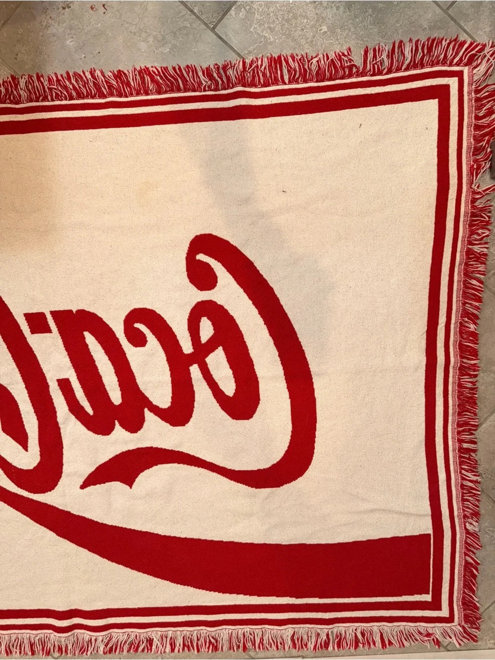 2 Coca-Cola Festive Red and White Holiday Throw Blanket 90s Two Color Ways